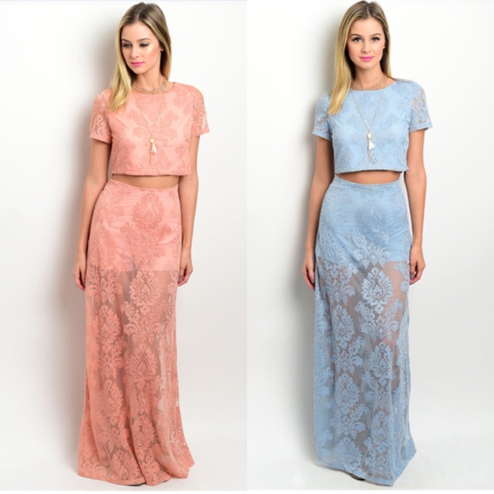 Maxi Skirt and Crop Top set - Picture 1 of 5